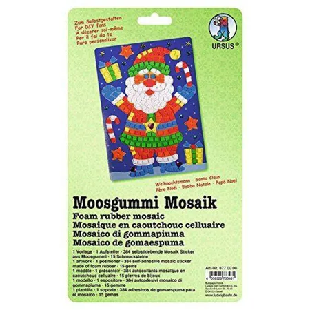 URSUS Moosgummi Mosaik Weihnachtsmann, ca. 23 x 16 cm