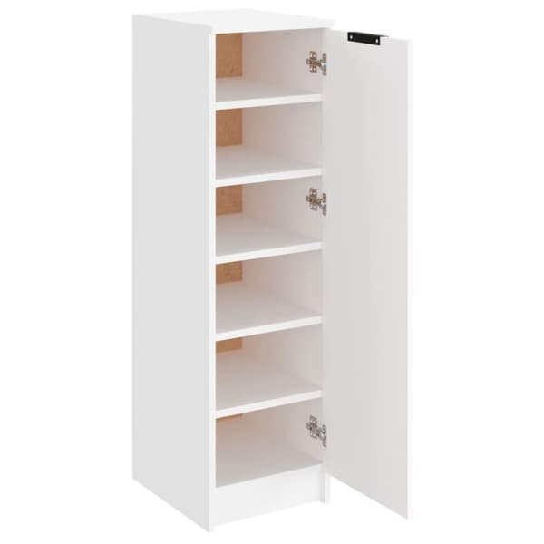 vidaXL Skoskap hvit 30x35x100 cm konstruert tre