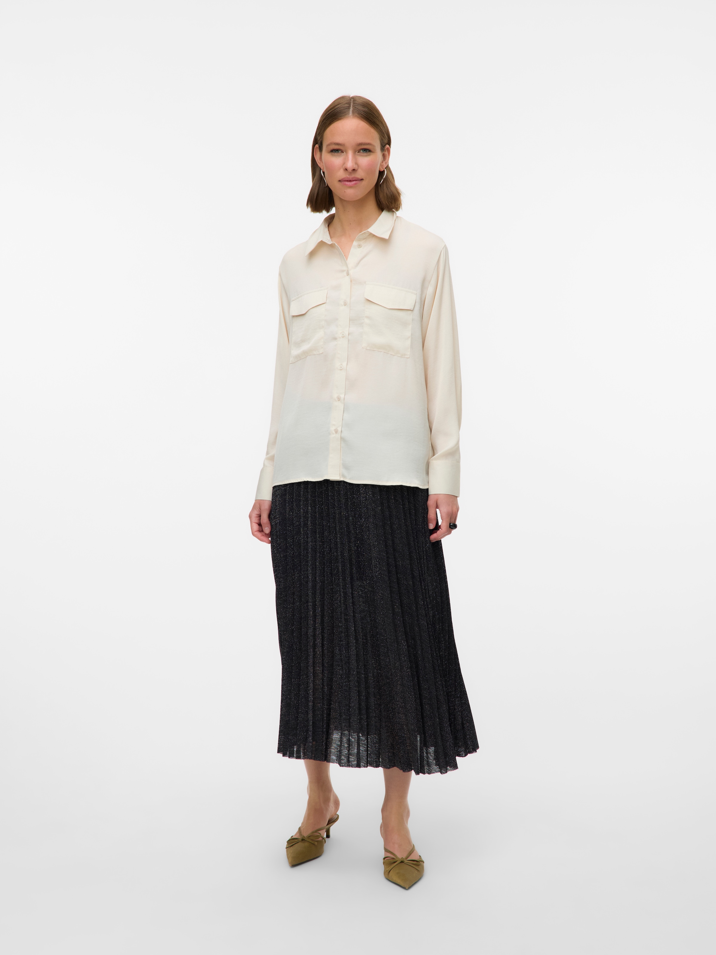 Vero Moda Plisseerock »VMHENLEY MW 7/8 SKIRT JRS BTQ«