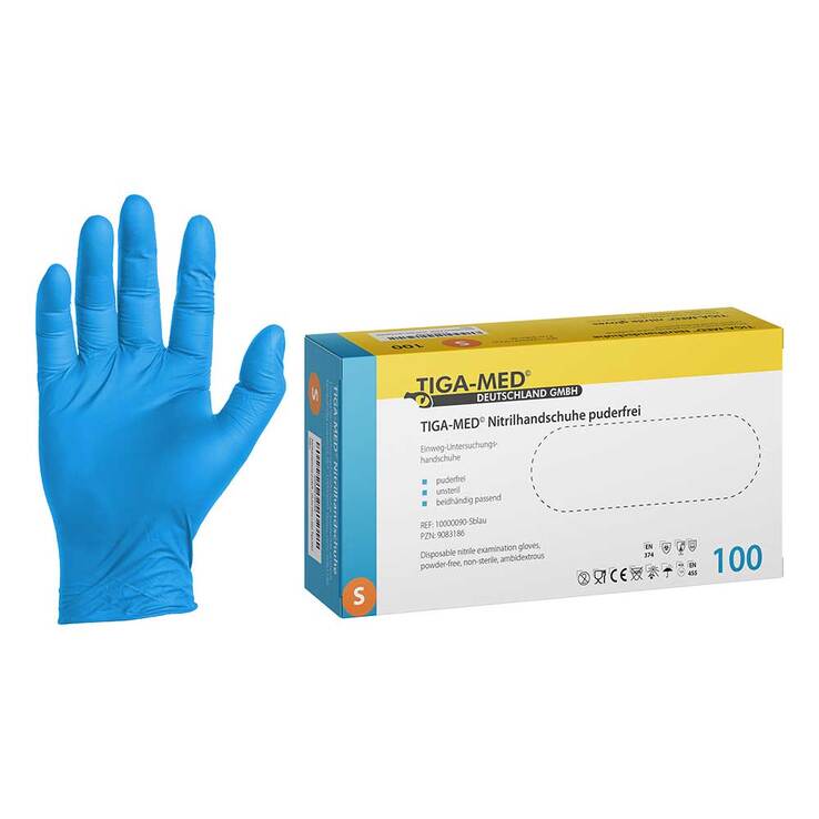 Handschuhe Einweg Nitril puderfrei Größe S, 100 St