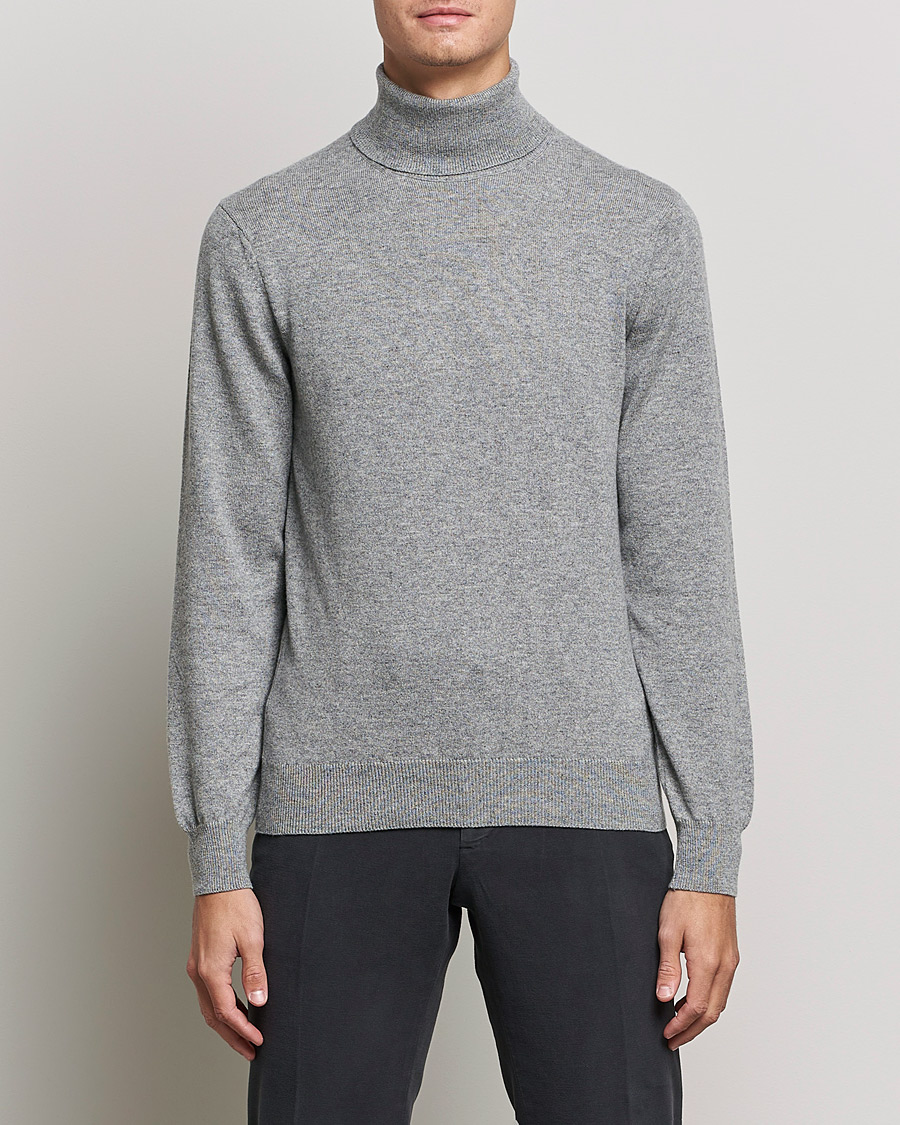 Piacenza Cashmere Cashmere Rollneck Sweater Light Grey