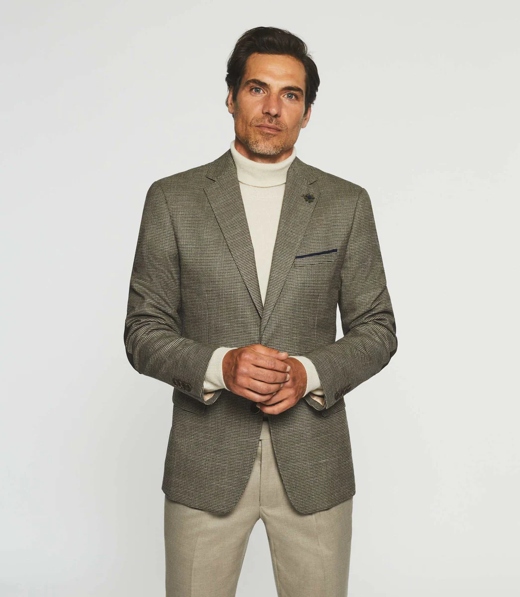 Veste motif pied de puce marron DANDY