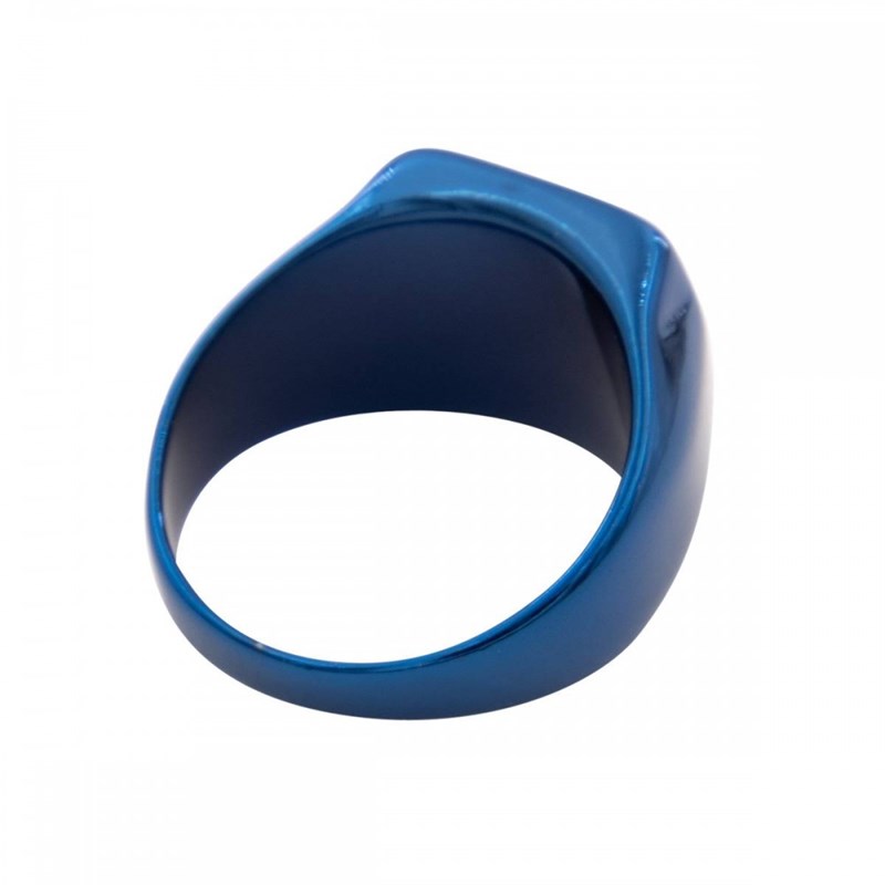 Chevalière en Acier Bleu Homme ENIGMA