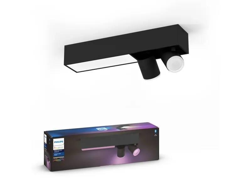 Philips Hue White and Color Ambiance Centris - Loftsspotlys - LED-lyspære/LED x 3 - 16 millioner farver - 2000-6500 K - sort