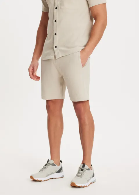 Waffle korte broek zand (ZND.L)