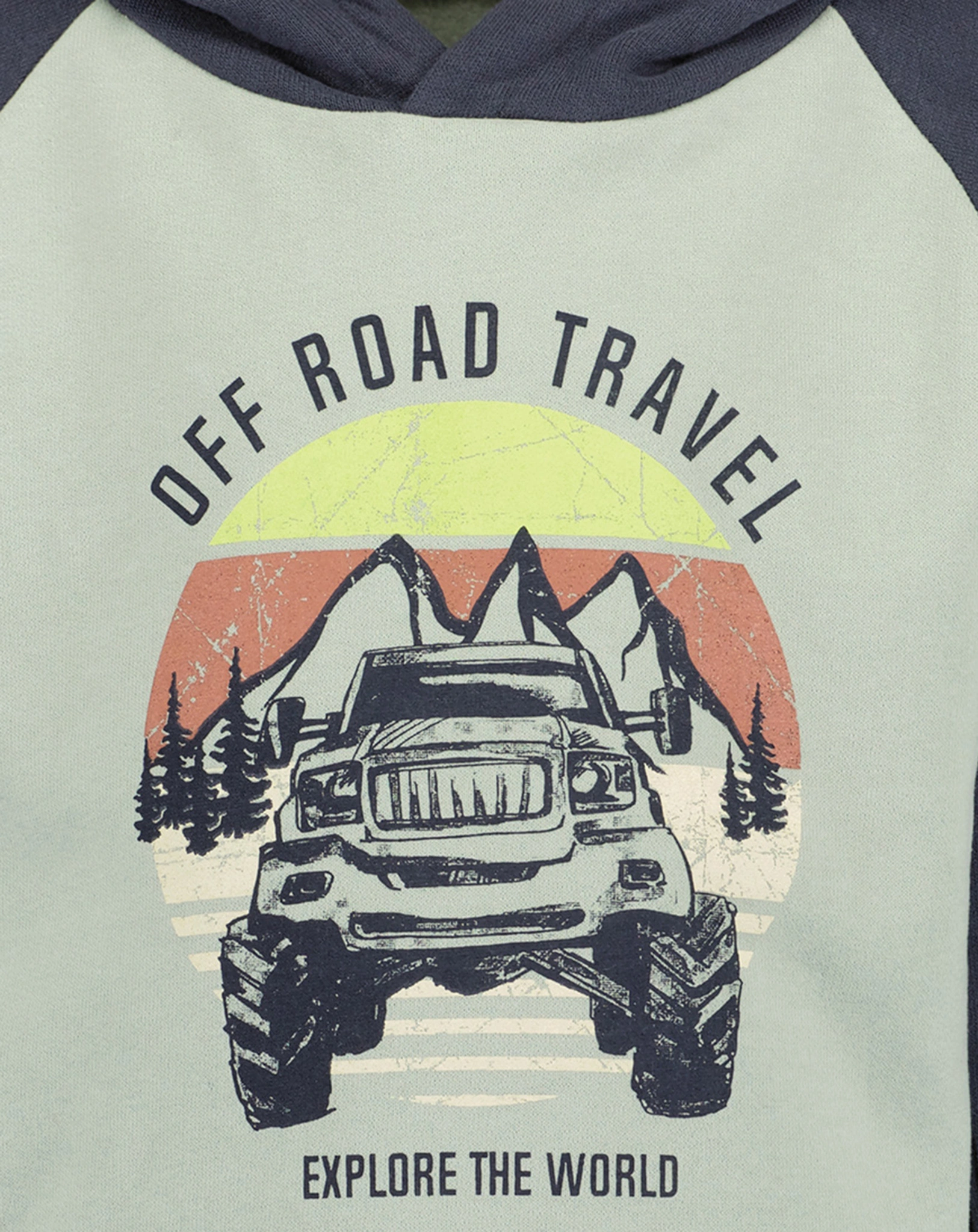 Kapuzensweatshirt TRAVEL AND EXPLORE in gletscher