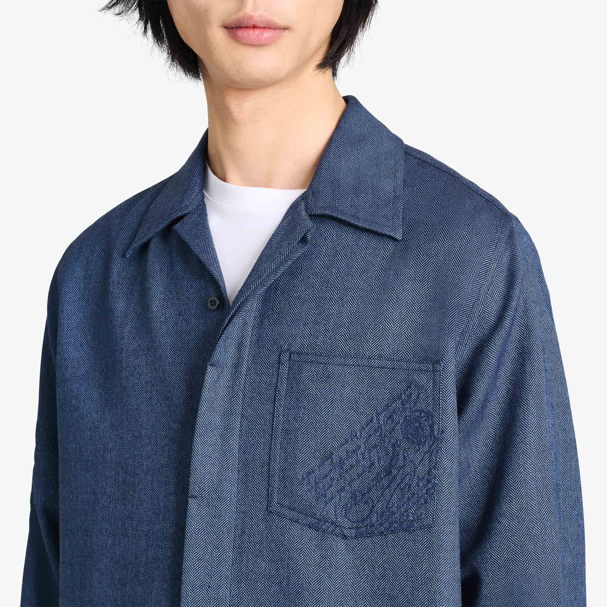 Chemise À Motifs Chevron Avec Poche Scritto