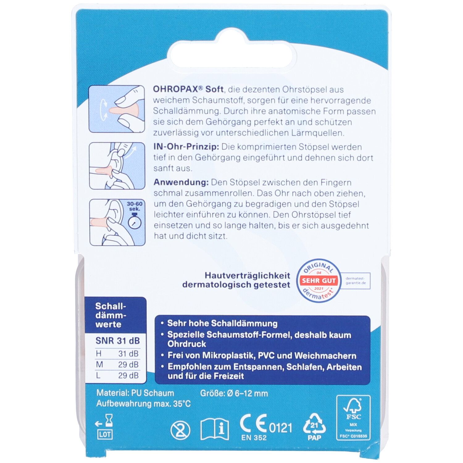 OHROPAX® Soft – Ohrstöpsel aus Schaumstoff
