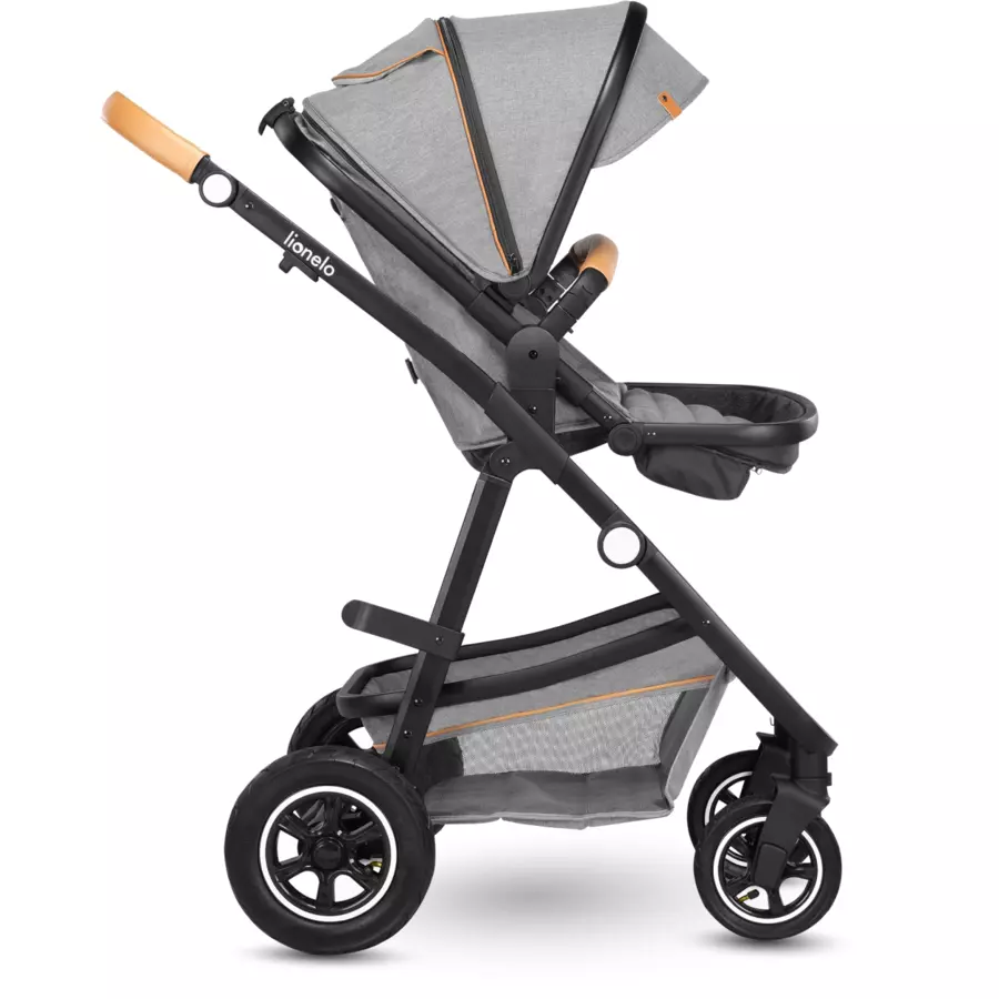 lionelo Kombikinderwagen Amber 3 in 1 grey stone
