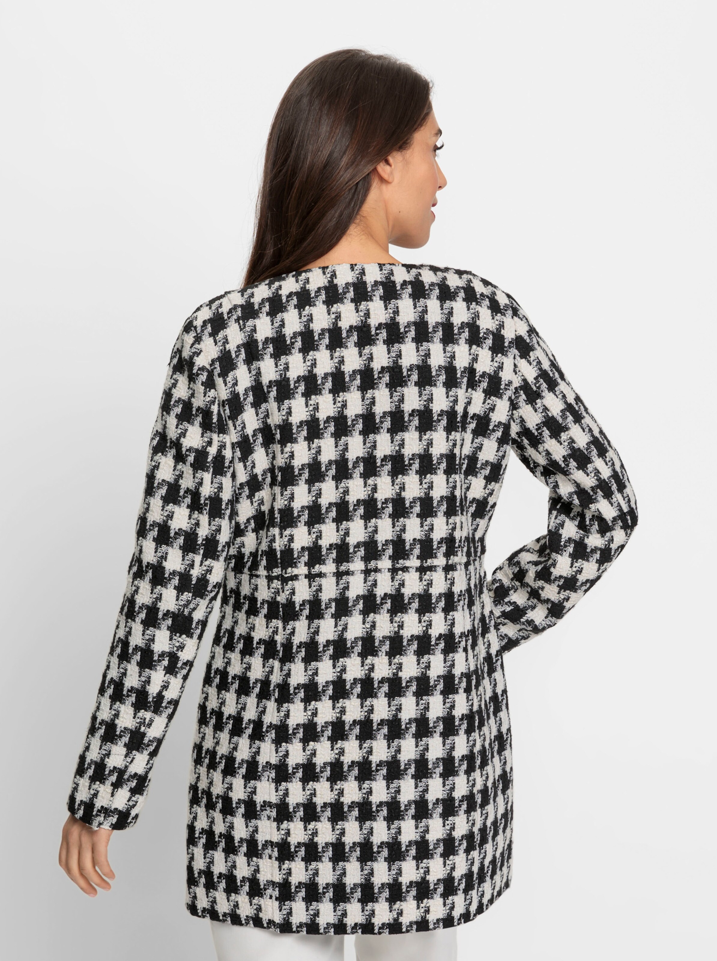 heine Longblazer in schwarz-ecru Pepita