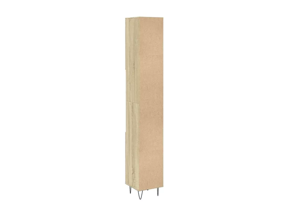 Armoire salle de bain chêne sonoma 30x30x190 cm