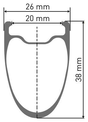 Roue Arrière DT Swiss ARC 1100 Dicut 38 Disc | 12x142mm | Centerlock