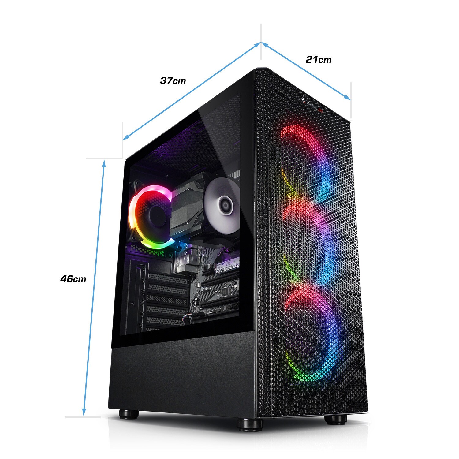PC Set mit 27 Zoll TFT Viper V AMD Ryzen 7 5700G, 64GB DDR4, AMD Vega Grafik, 1TB SSD, WLAN, Windows 11