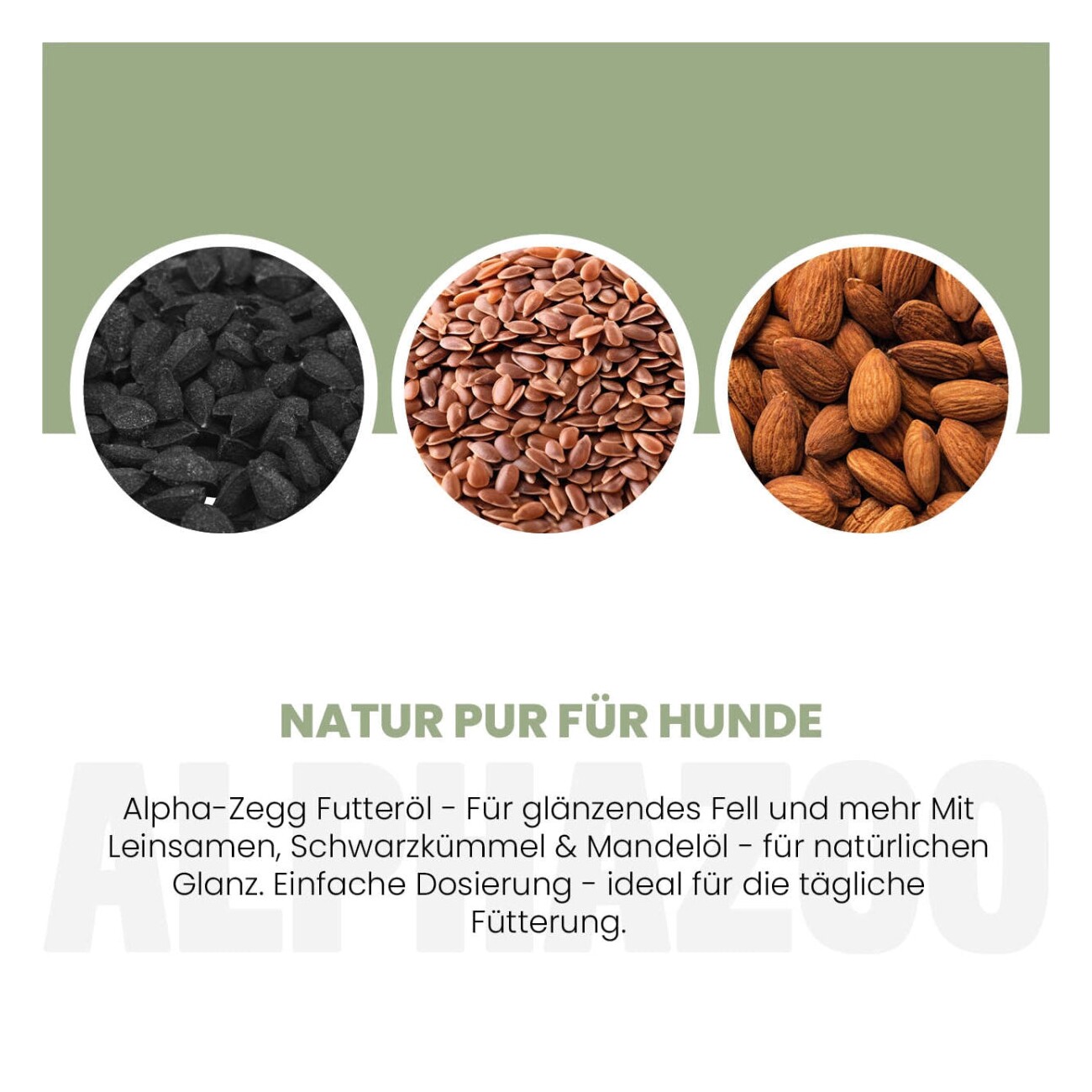 ALPHAZOO Alpha-Zegg Futteröl für Hunde und Katzen 250 ml