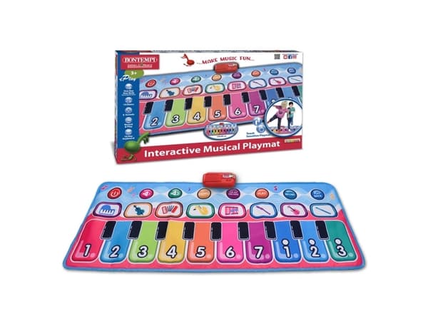 Bontempi Interactive Musical Playmat, Leketøy interaktiv musikalsk matte, 3 år, AA, Flerfarget