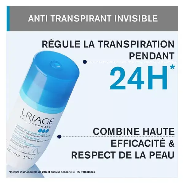 Uriage Power 3 Desodorante Antitranspirante Antiodor para Pele Sensível 50ml