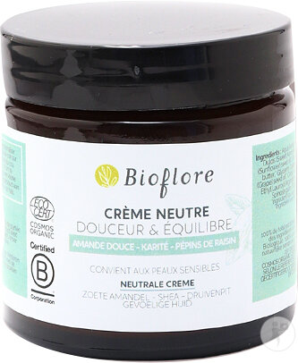 Bioflore Crème Neutre Douceur Et Equilibre Bio Tous Types De Peau 60ml