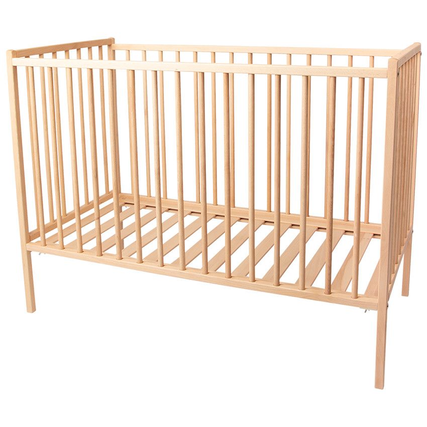 Lit à barreaux Pocket 2.0 60 x 120 cm - Naturel vernis - Ecru