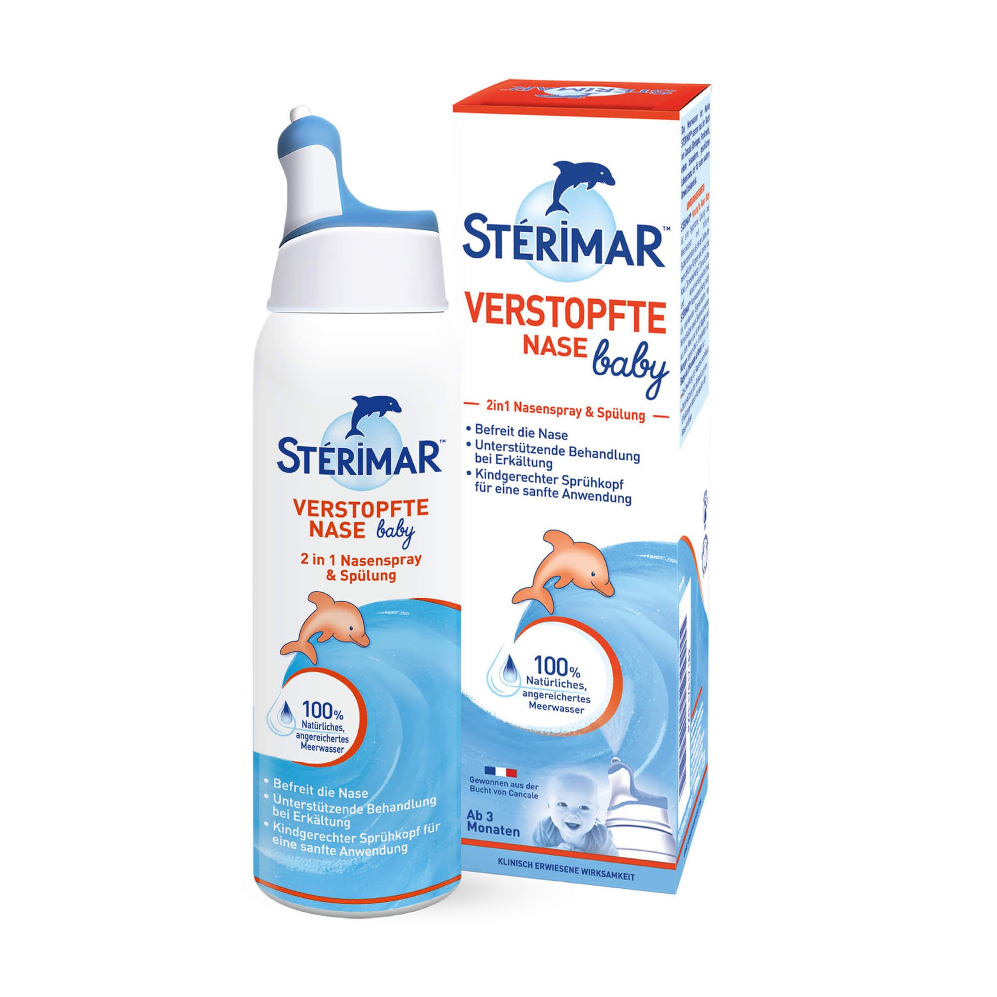 STERIMAR® Verstopfte Nase Baby 2in1 Nasenspray & Spülung