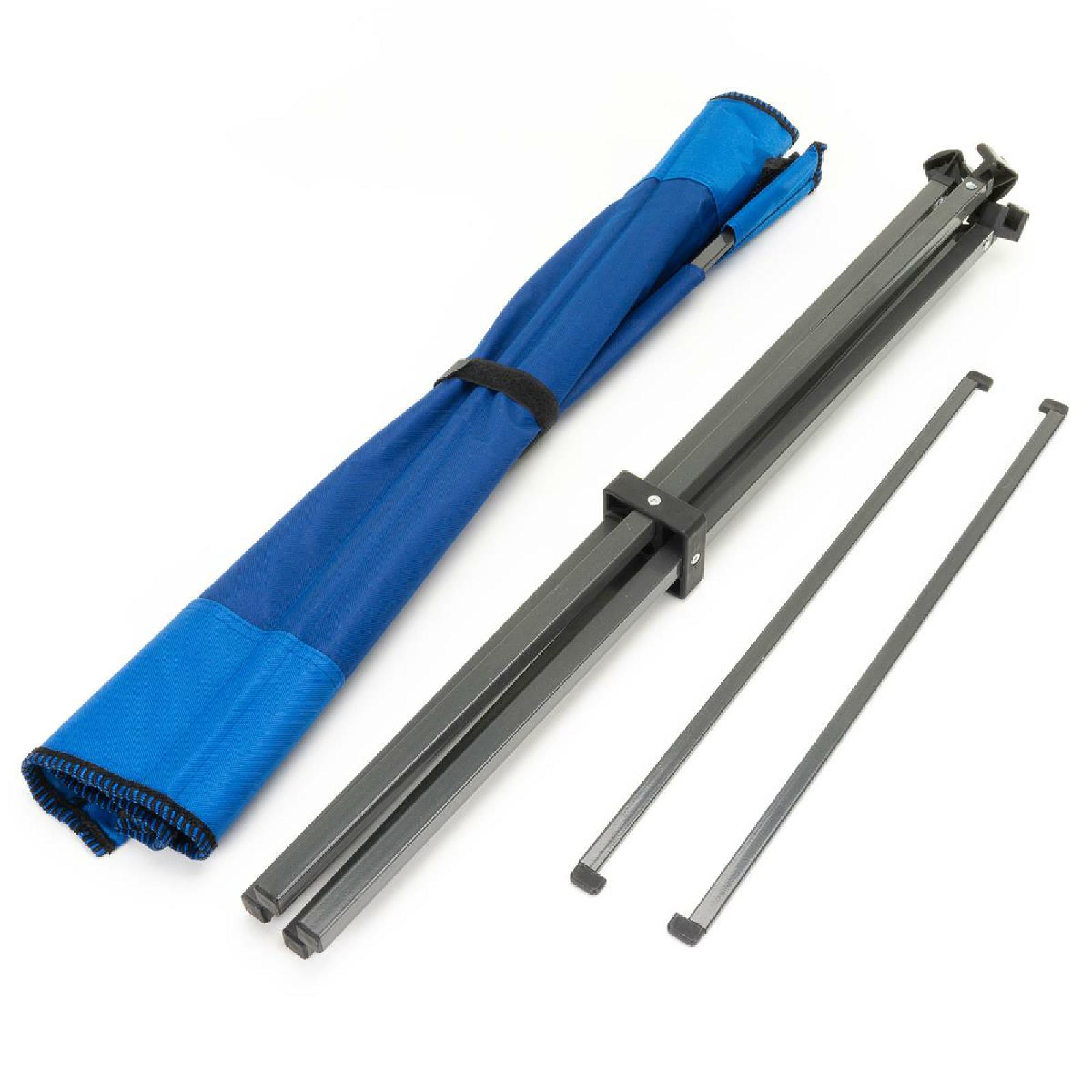 VCM Campingtisch Falttisch faltbar 80x50cm blau mit Getränkehalter Polyester Stahl