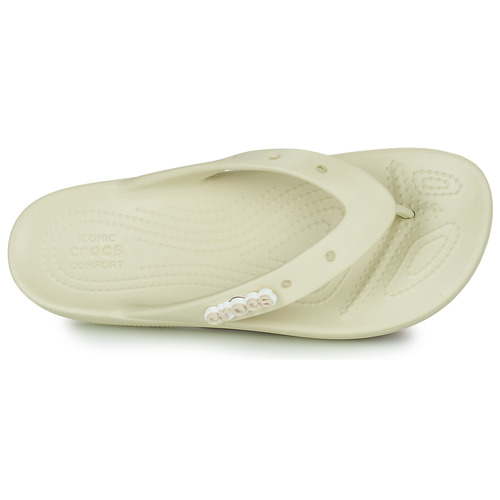 Crocs - CLASSIC PLATFORM FLIP W - Beige
