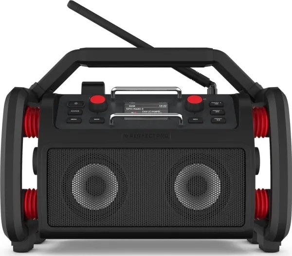 Perfectpro Rockpro, Arbejdsområde, Digital, DAB , FM, 30 W, 7,62 cm, Sort, Rød