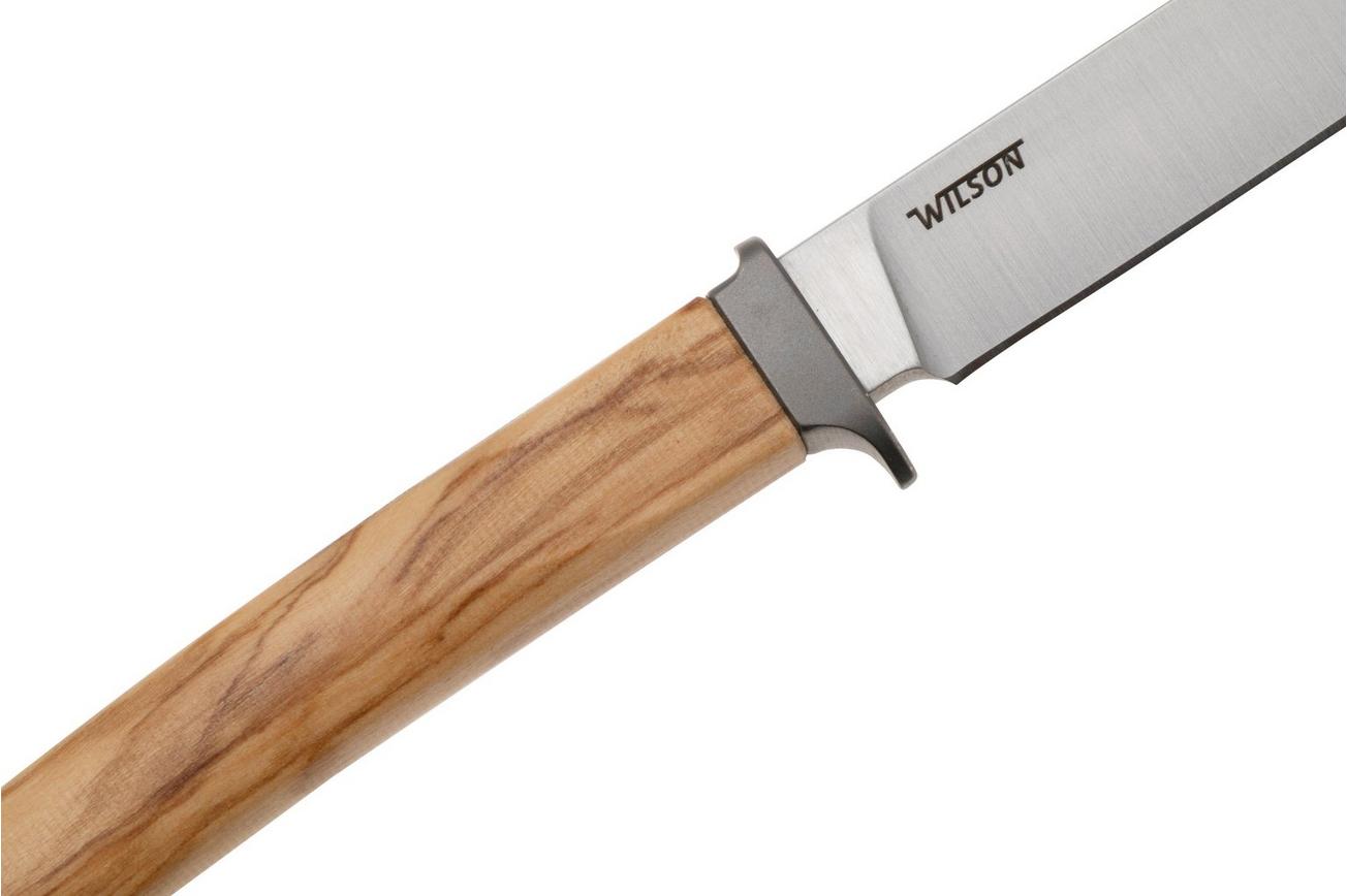 LionSteel Ago AG1-UL Olive Wood, Titanium Guard, vaststaand mes