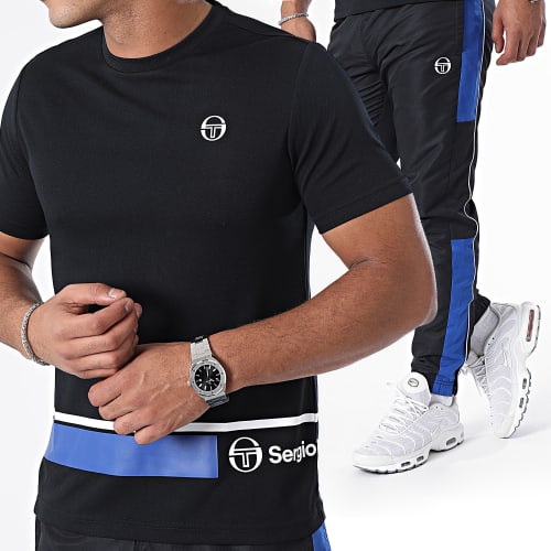 Ensemble Tee Shirt Et Pantalon Jogging 40383 39145 Noir Bleu Roi
