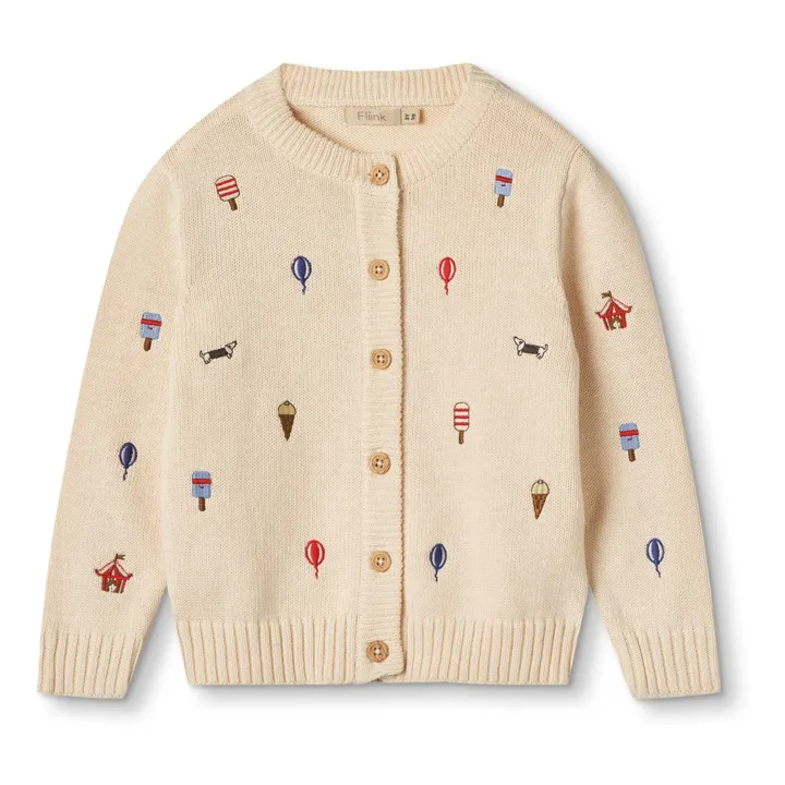 Fliink Cardigan Magic Coton Bio | Ecru