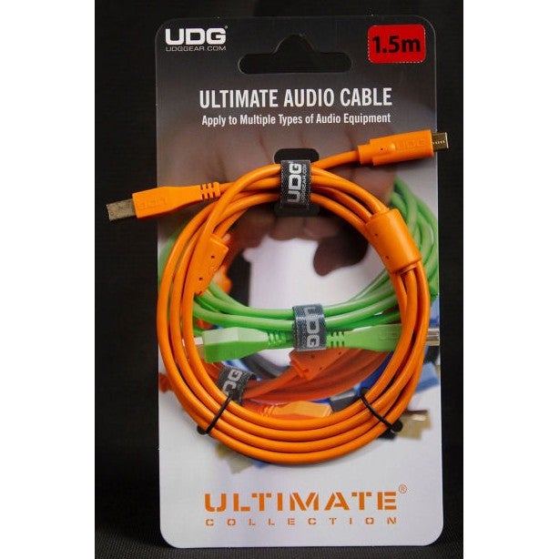 UDG U96001OR USB 2.0 USB-C - USB-B 1.5 meter oranje