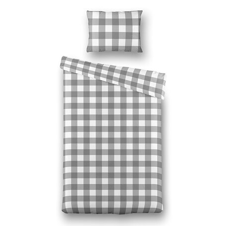 Picnic Squares - Grijs Dekbedovertrek - 200 x 220 cm