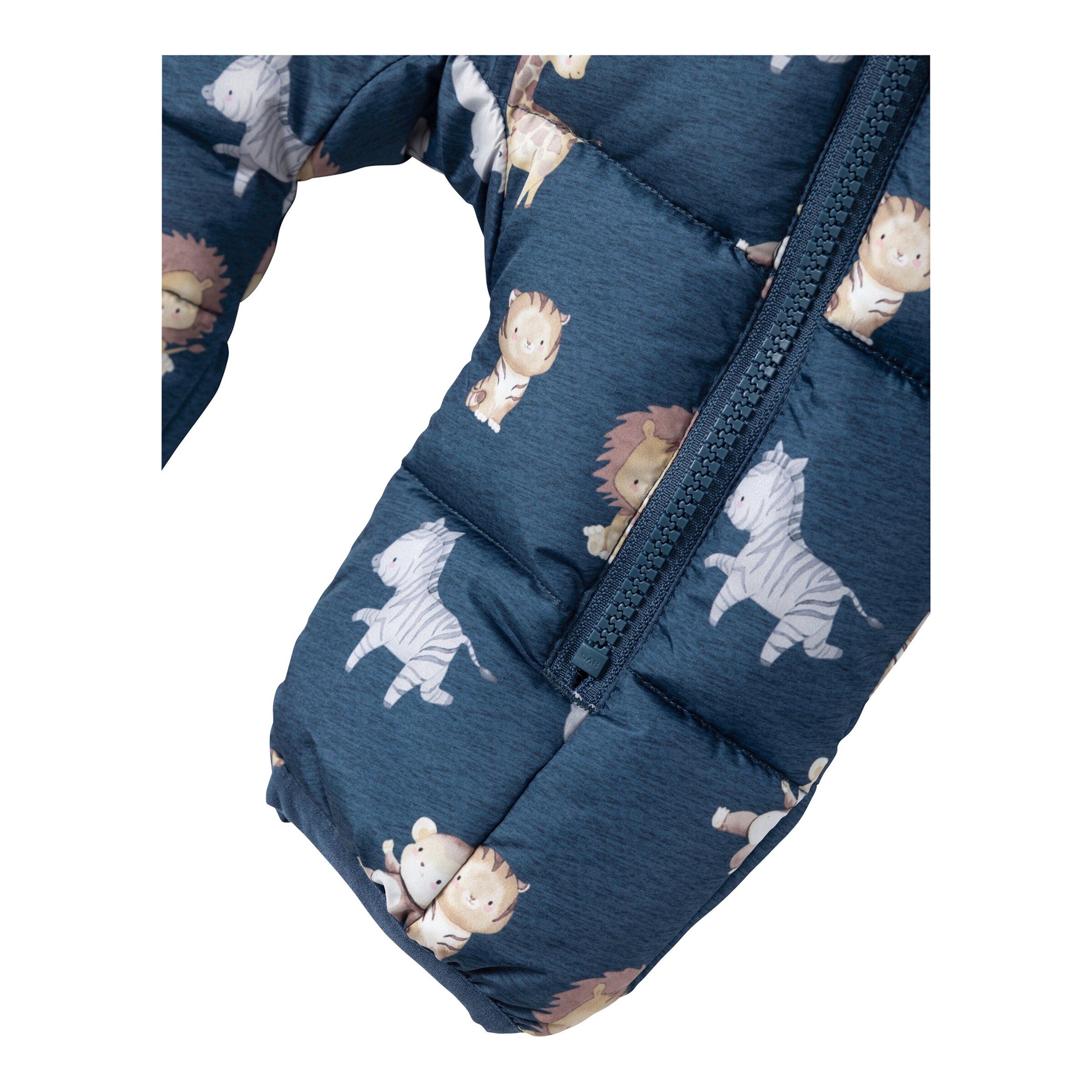NAME IT Steppoverall mit Kapuze Tiere marine
