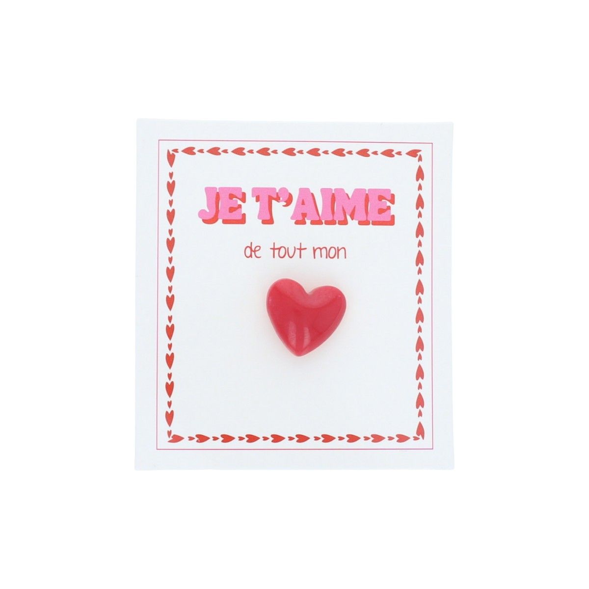 Pin's je t'aime de tout mon coeur Roodoudou