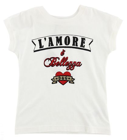 Dolce & Gabbana T-Shirt - Weiß m. Text