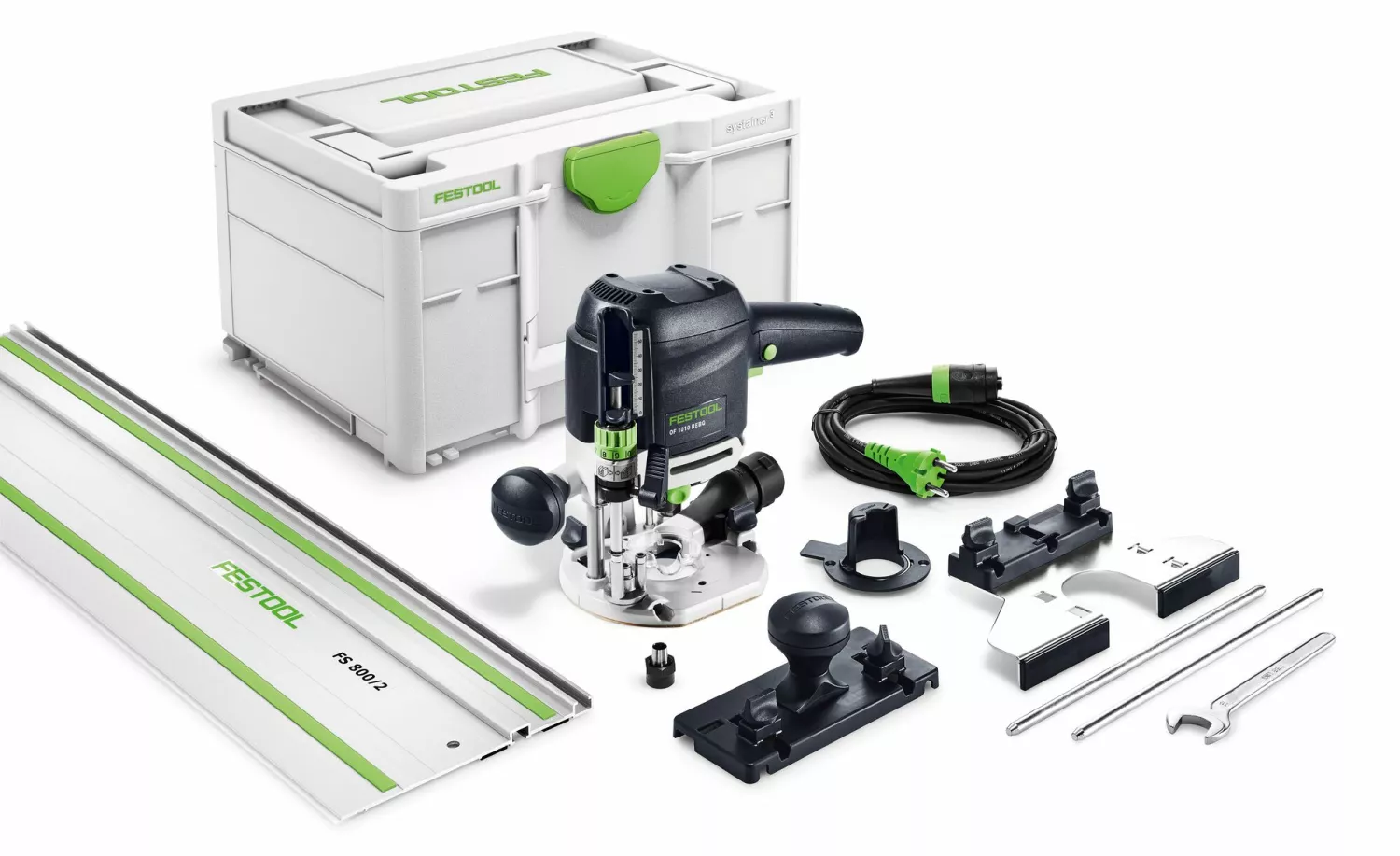 Festool OF 1010 REBQ-Set Bovenfrees in systainer incl. geleiderail 1010W - 55 mm