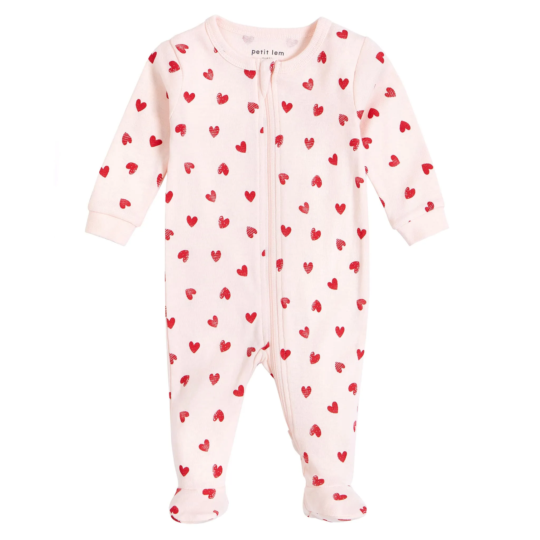 Maman par Petit Lem Pyjama Imprimé Coeurs 0-24mois