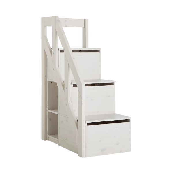 LIFETIME Kidsrooms Trap / Boekenkast Voor Halfhoogslaper Whitewash