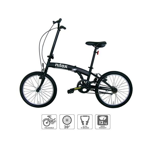 Bicicleta Nilox Micro Bike X0 Preta NXMB20V1