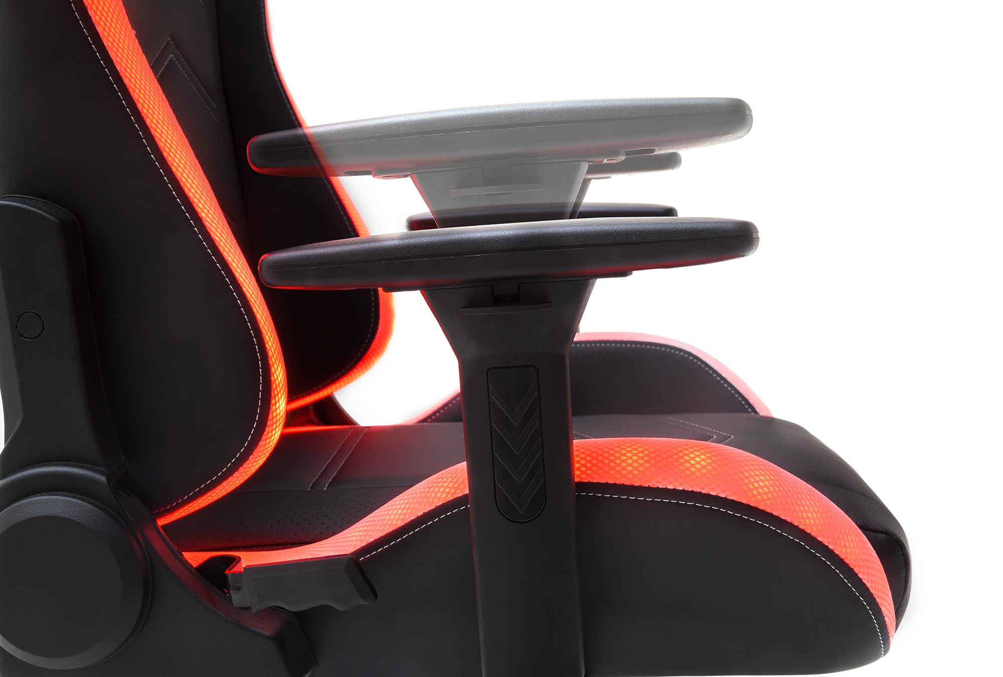 Gaming-Drehstuhl - schwarz - mit LED-Beleuchtung