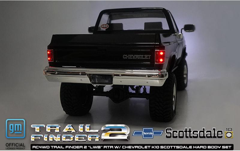 Scale Crawler Trail Finder 2 LWB Chevy K10 Schwarz RTR, 1:10<br>Scale Chevrolet K10 Scottsdale Pick-up Off-Road Modell