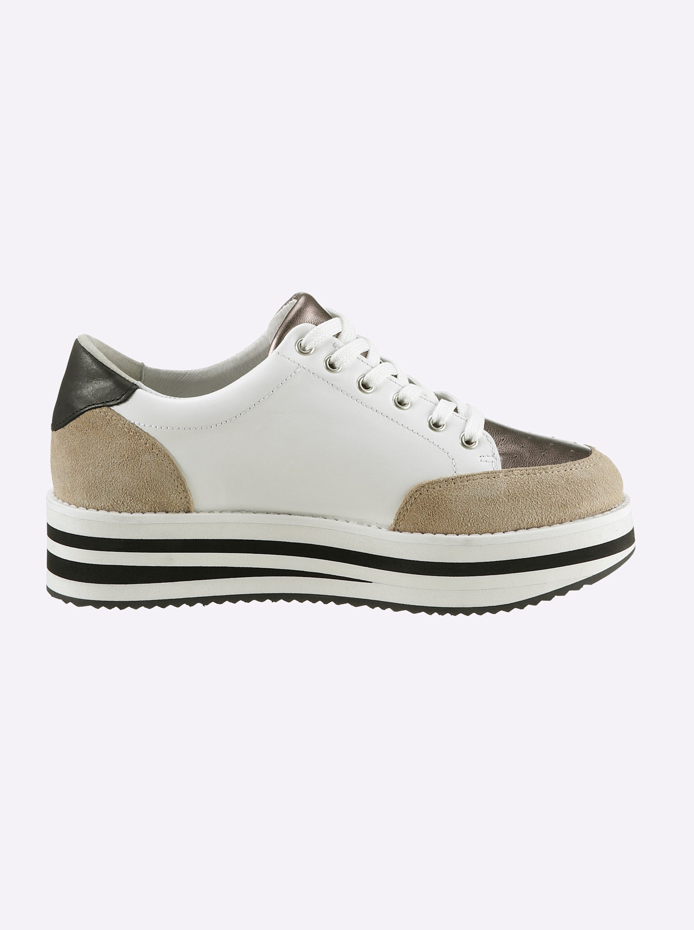 heine Sneaker in weiß-schwarz