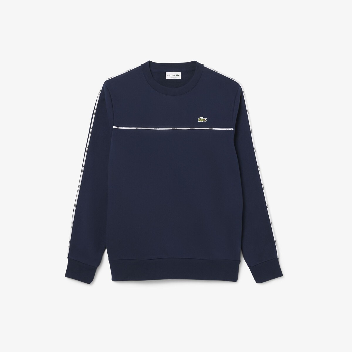 Suéter Lacoste com gola redonda e detalhes Lacoste