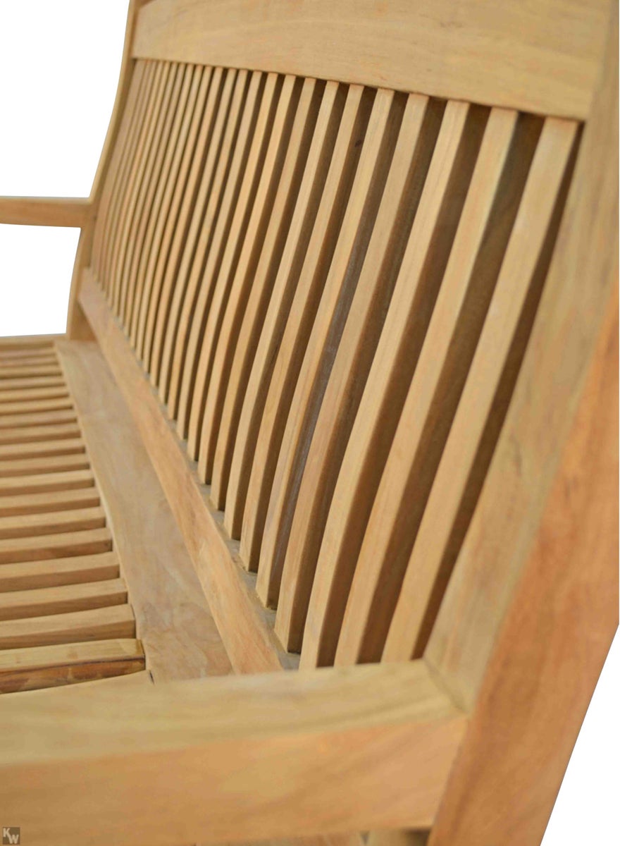 Teakhouten tuinbank, 3-zits, 150 cm, voor terras, tuin, balkon