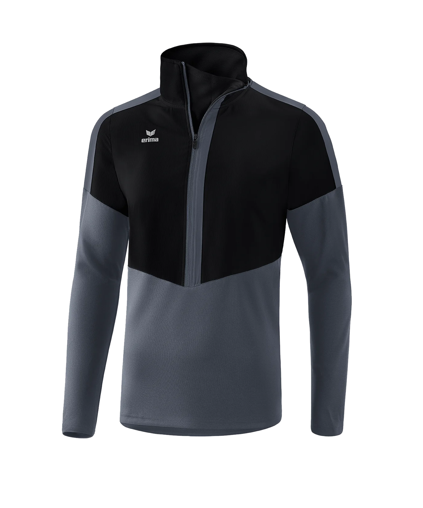 Erima Squad HalfZip Sweatshirt Schwarz Grau