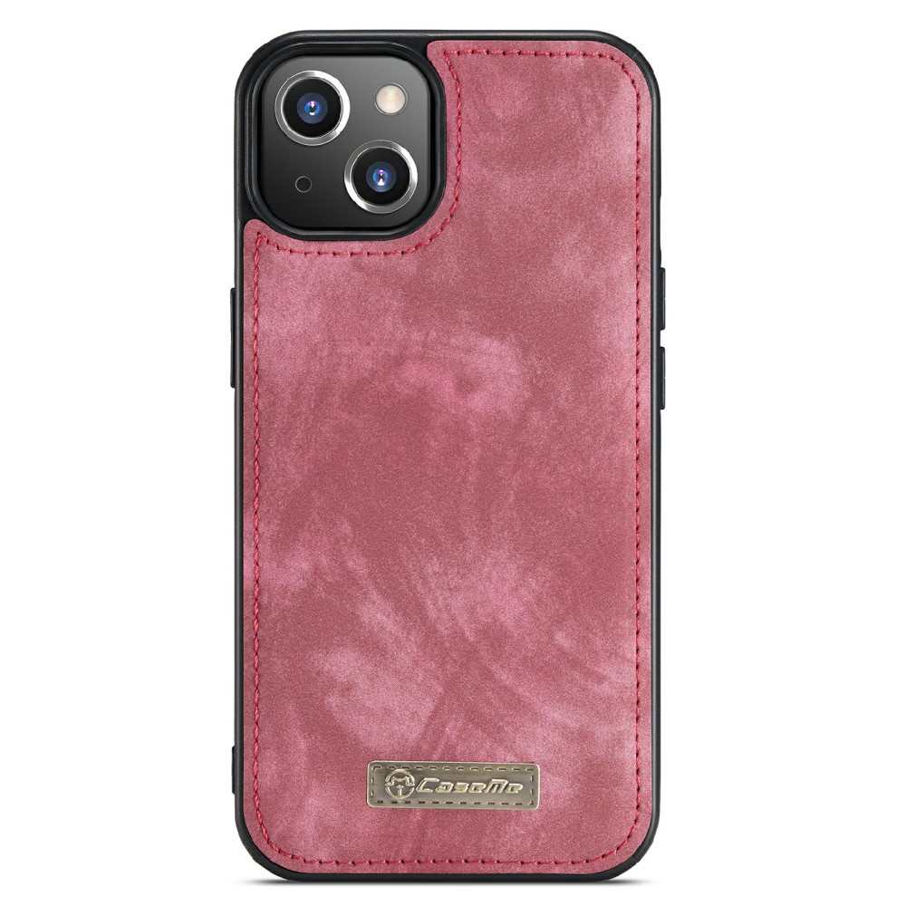 iPhone 13 2in1 Leder Tasche   Magnet Hardcase Karten Etui - Rot