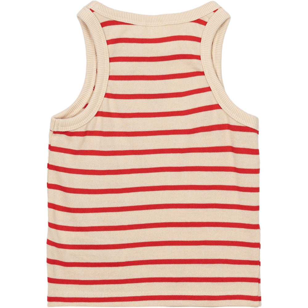 Køb The New Poppy Red Striped Nil Kort Top