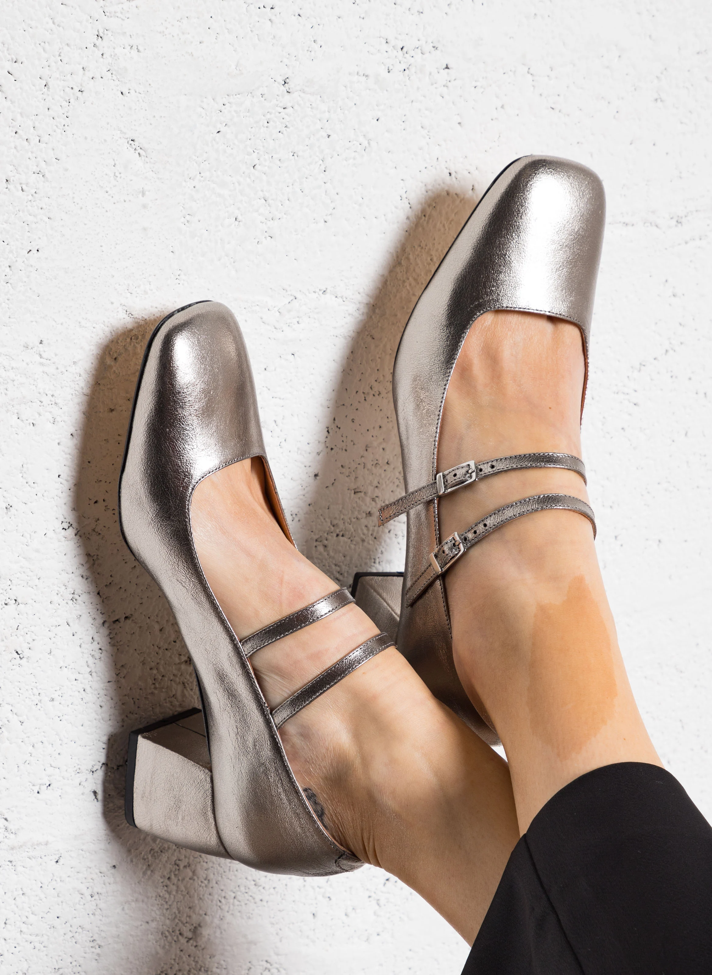 BABE - Babies en cuir métallisé | Argent