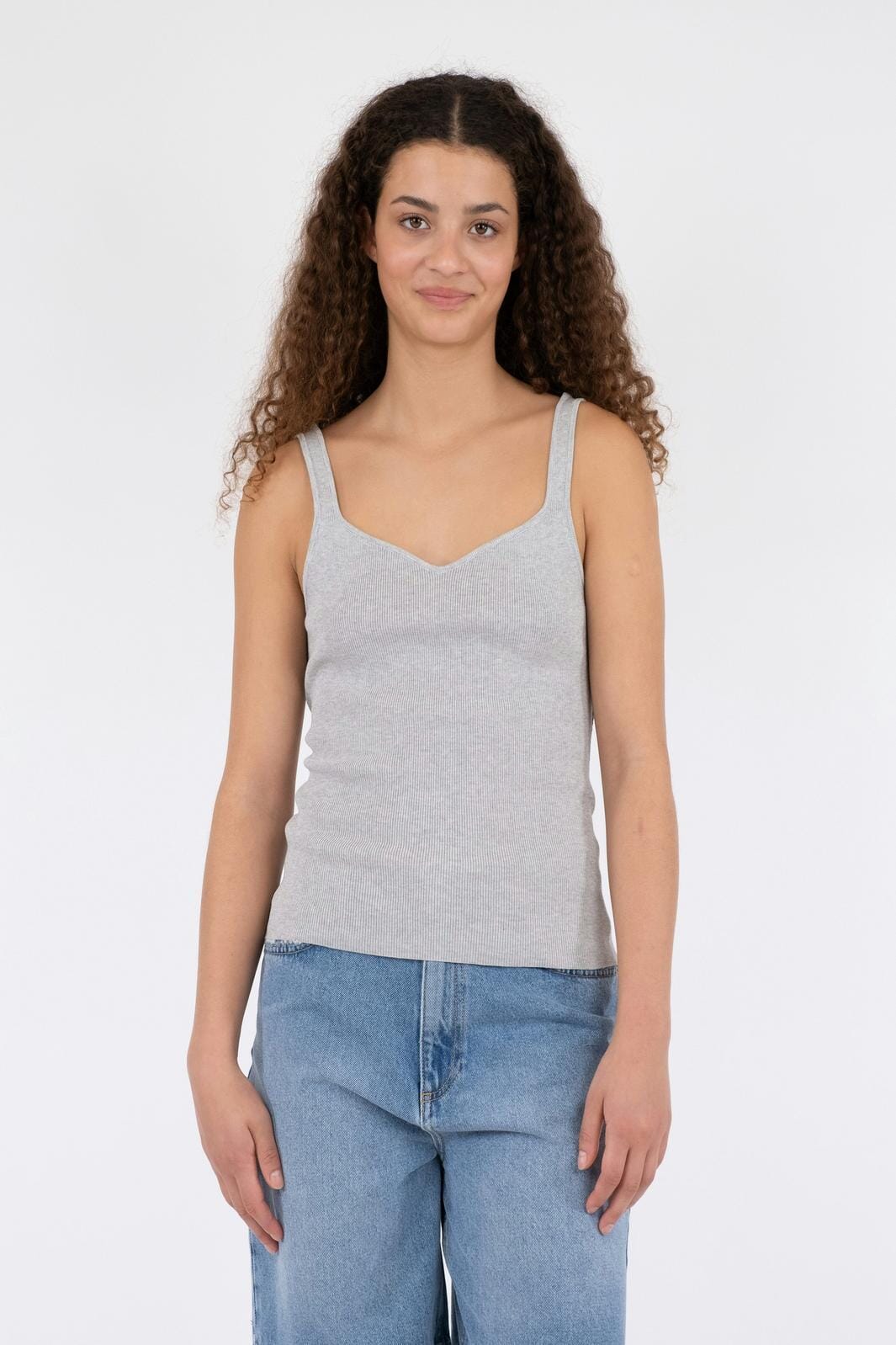 Neo Noir Hanora Knit Top light grey melange