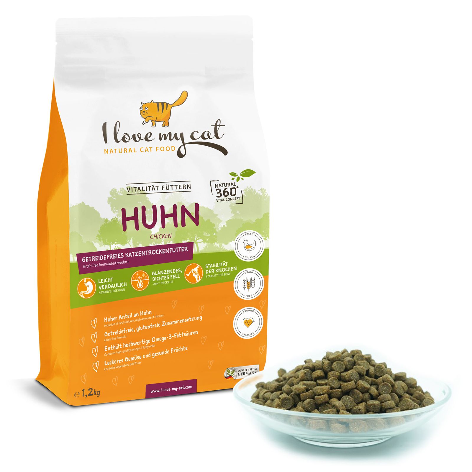 I love my cat Gutes Trockenfutter für Katzen mit Huhn