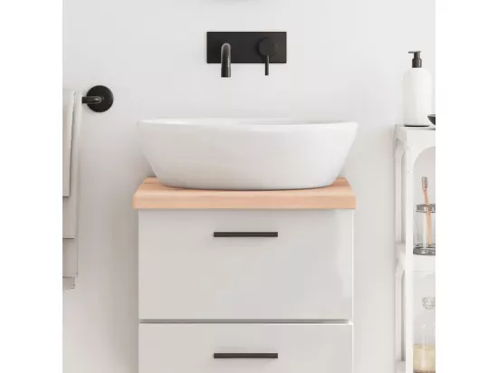 Comptoir de salle de bain 40x60x(2-4) cm bois massif non traité